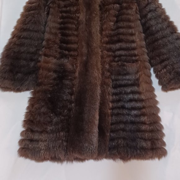 Genuine Fur Coat, size 10, knee length